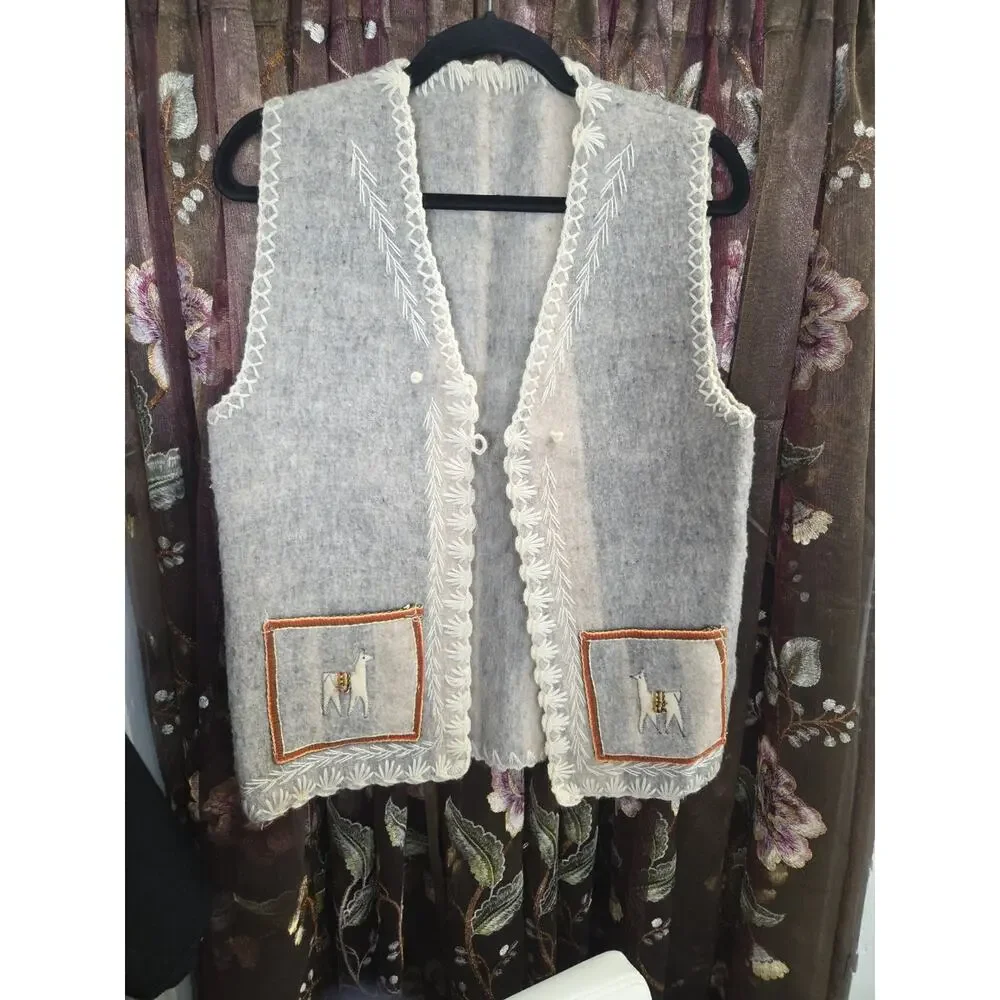 Alpaca Handmade Vest Small/Medium - Picture 5 of 13